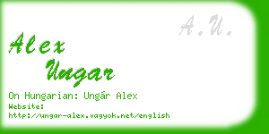 alex ungar business card